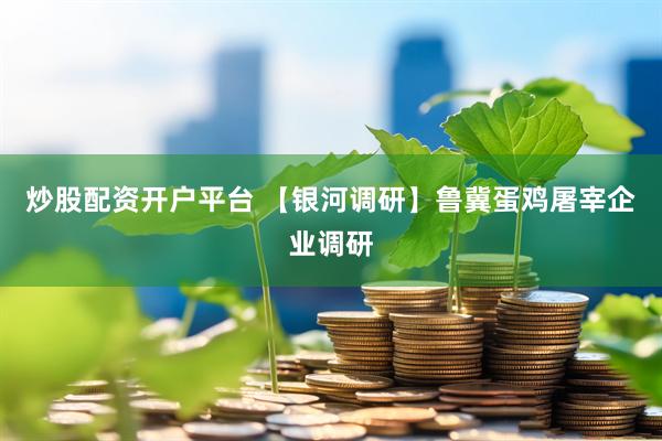 炒股配资开户平台 【银河调研】鲁冀蛋鸡屠宰企业调研